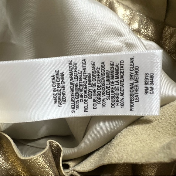 Juicy Couture Leather Gold Jacket - Picture 5 of 6